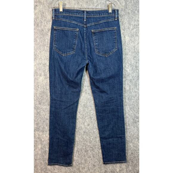 Rag & Bone Wmns Dark Blue High Rise Straight Leg Denim Jeans Size 28 Made in USA - Picture 3 of 9
